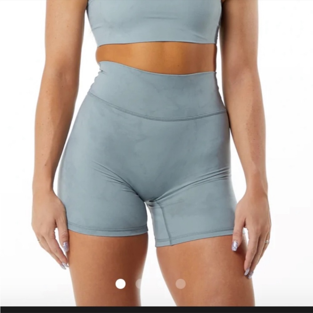 Alphalete Alphalux Washed Denim Shorts